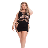 Pink Lipstick Dynamite Diva Sexy Shredded Mini Dress Lingerie Black Queen > Clothes > Dresses and Chemises